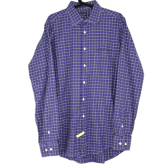 Gitman Bros. Brothers Mens Large Check Button Up Shirt F1236 - Picture 1 of 6